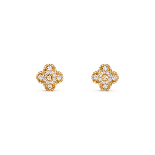 Clover Earrings - Diamond